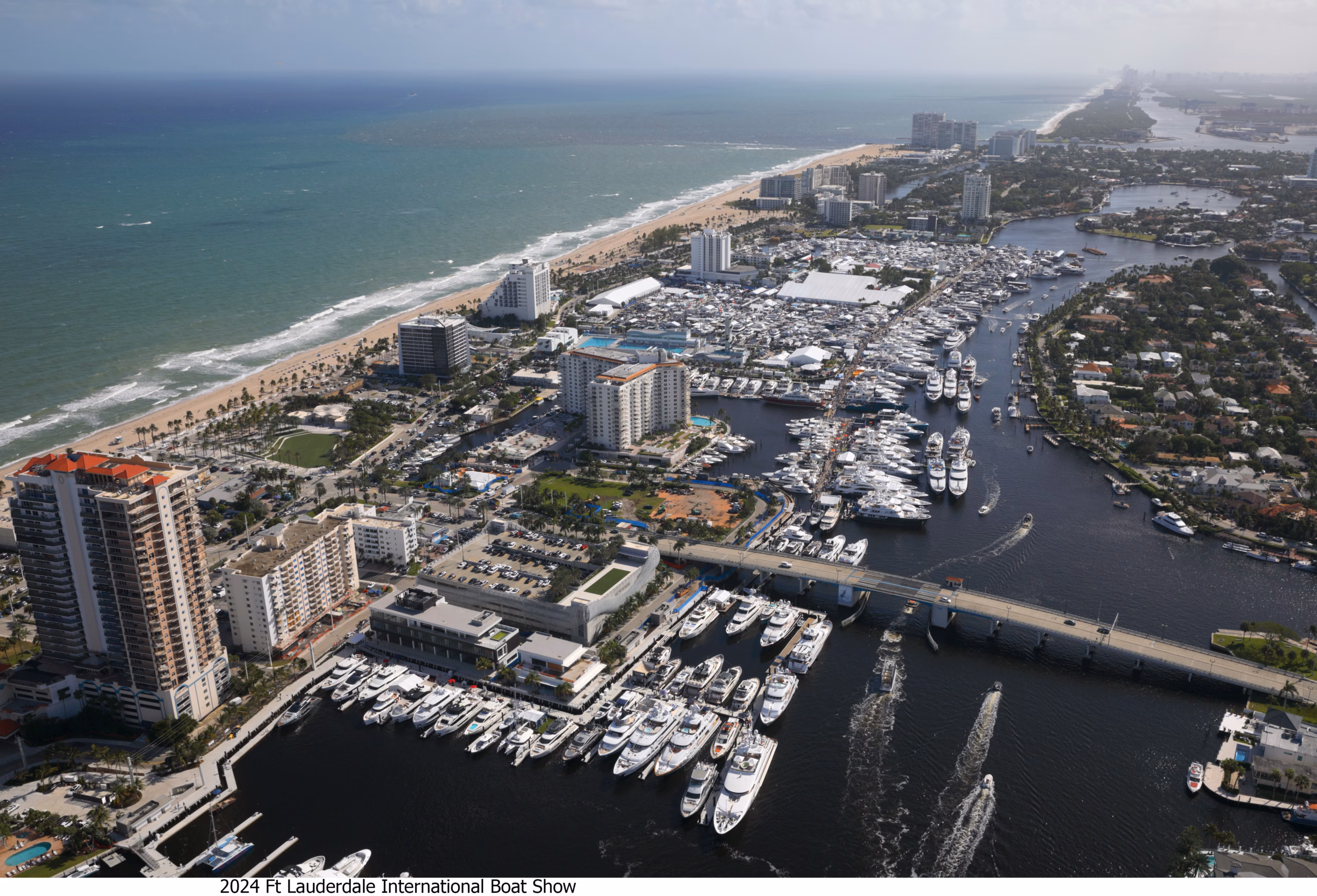 Fort Lauderdale Boat Show aerial.
