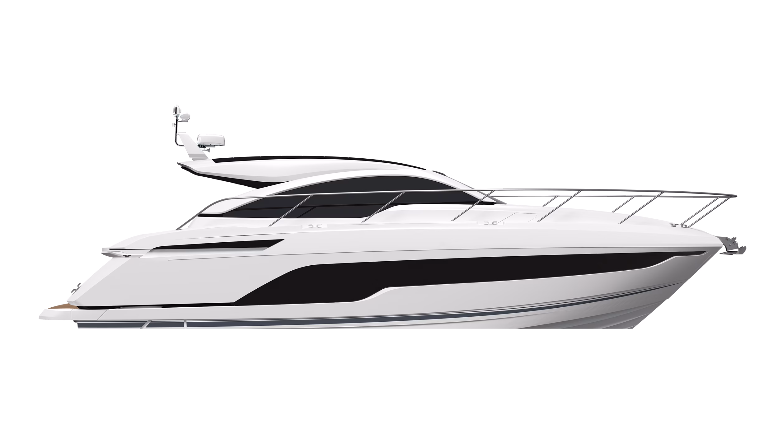 Modern white luxury yacht