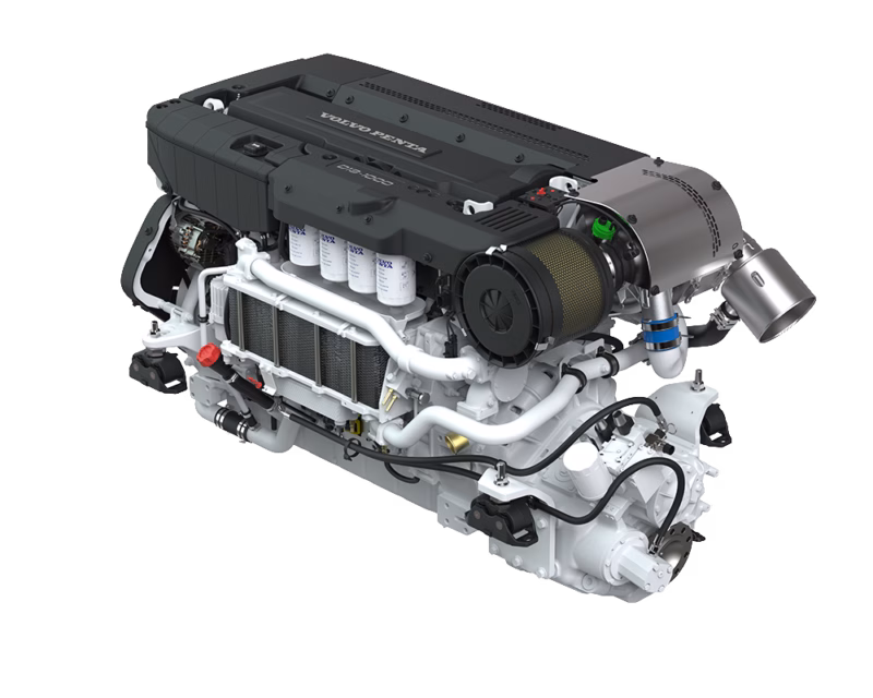 Marine diesel engine detailed view